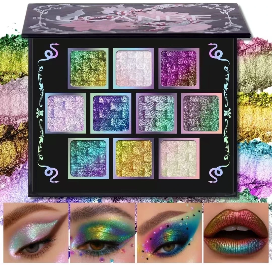 ucanbe-chameleon-eyeshadow-palette-10-colors-glitter-shimmer-high-pigmented-fine-sparkle-blendable-lasting-eye-makeup-7g
