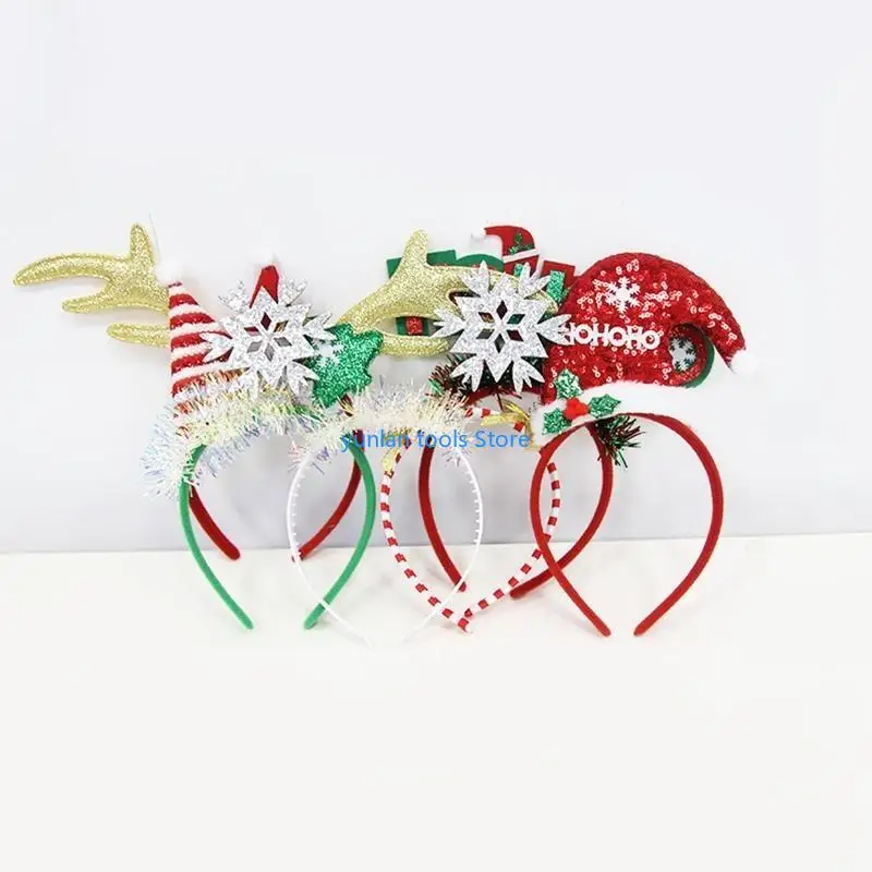 Set fascia per testa Natale da 50 libbre 6 adulti vestiti per i capelli accessori per capelli per le forniture da