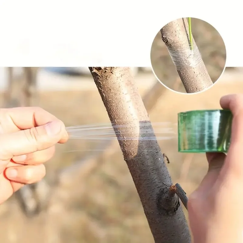 1 Roll High-Quality Self-Adhesive Grafting Tape, 3cm Wide. Durable, No-Knot Needed for Fruit Tree Seedlings & Budding.