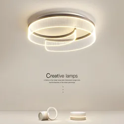 Plafonnier LED circulaire en acrylique au design créatif moderne, éclairage d'intérieur, luminaire décoratif de plafond, idéal pour une chambre à coucher ou une salle d'étude