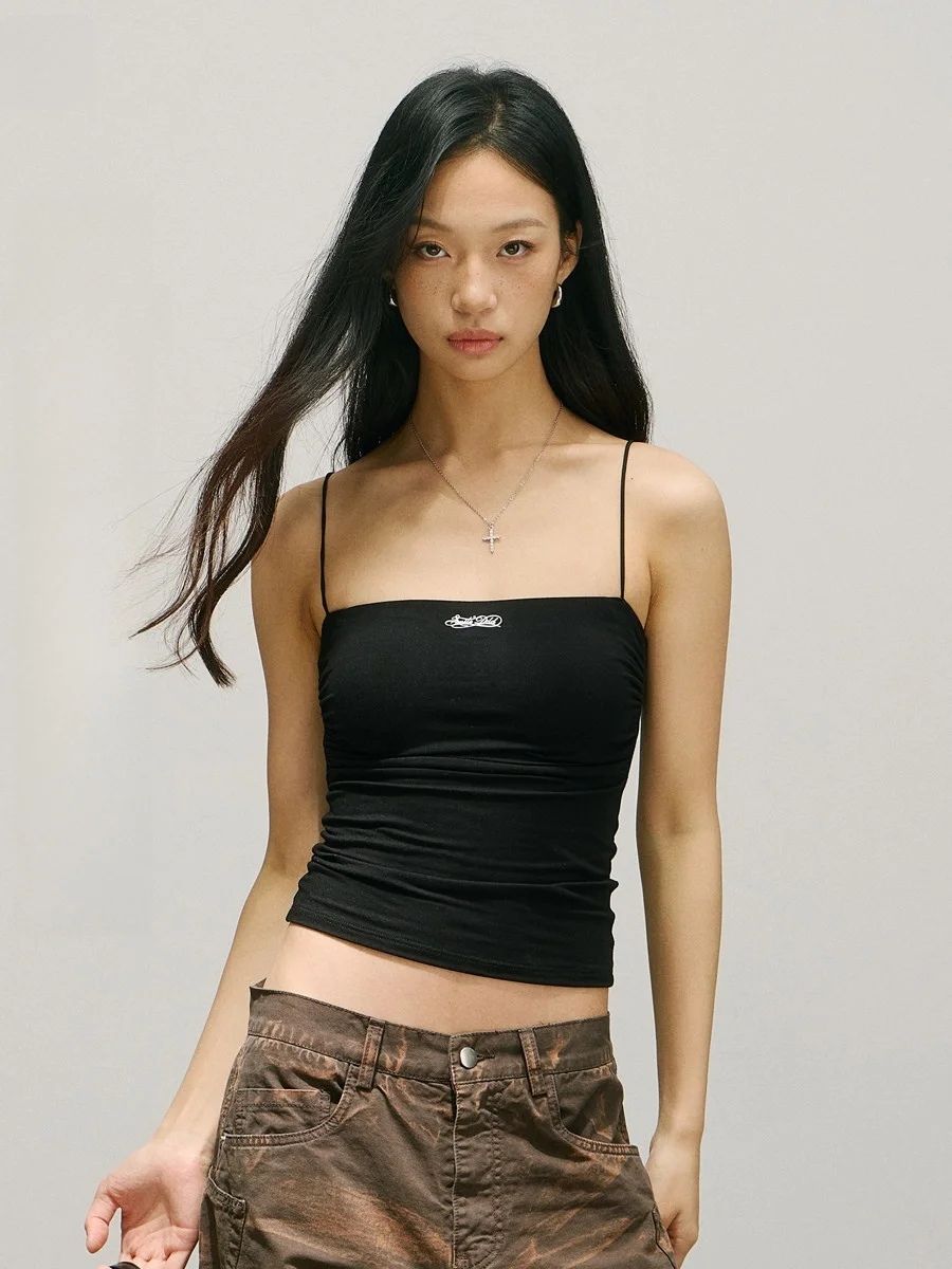 

SMILE DDD женский сексуальный жилет, простой бюстгальтер на бретельках, встроенный дышащий повседневный американский уличный жилет из смеси полиэстера