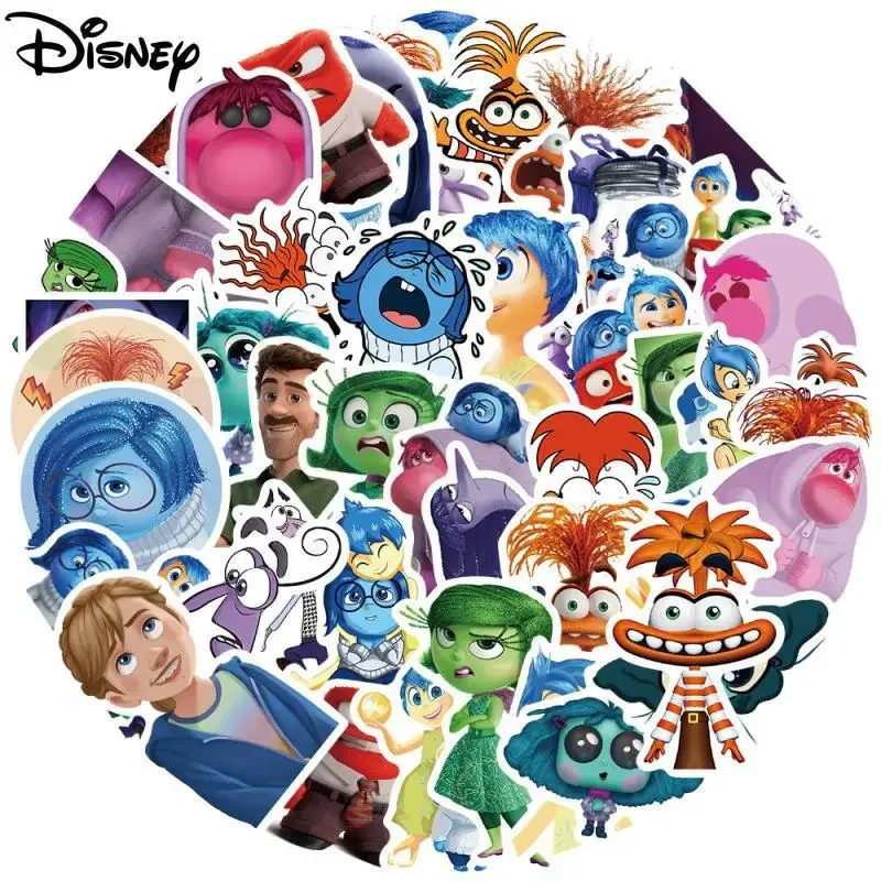 In Stock 200pcs Disney Pixar Inside Out 2 Stickers Waterproof Decoration Diy Stickers Painting Materials Student Stationery