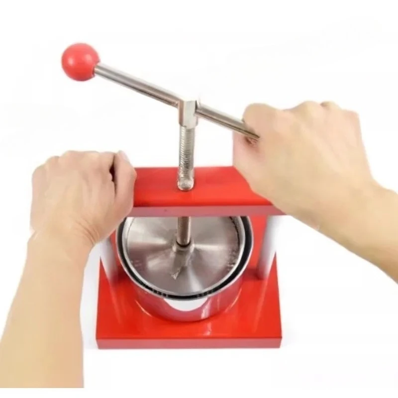 Stainless Steel Manual Press for Lard Residue Grape Pomace Herbal Dregs, Multipurpose Water Extractor Kitchen Tool