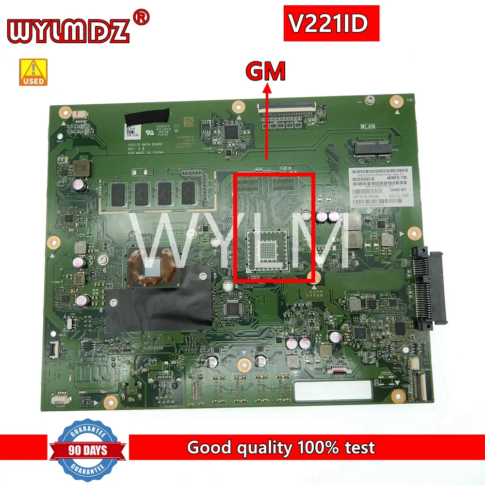 V221ID J3355/J4205 CPU 4GB  RAM  GM/PM  Motherboard For Asus Vivo AiO V221 V221I V221ID Mainboard