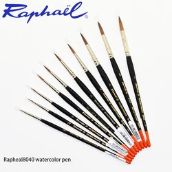 Originale francese Raphael Kolinsky 8404 pennello acquerello furetto capelli testa tonda Fine Nib Line Drawing Art Supplies