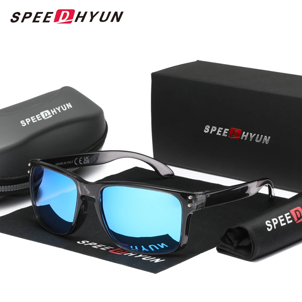 

SPEEDHYUN брендовые поляризационные солнцезащитные очки, модные квадратные ретро женские и мужские спортивные очки на открытом воздухе UV400, женские повседневные очки