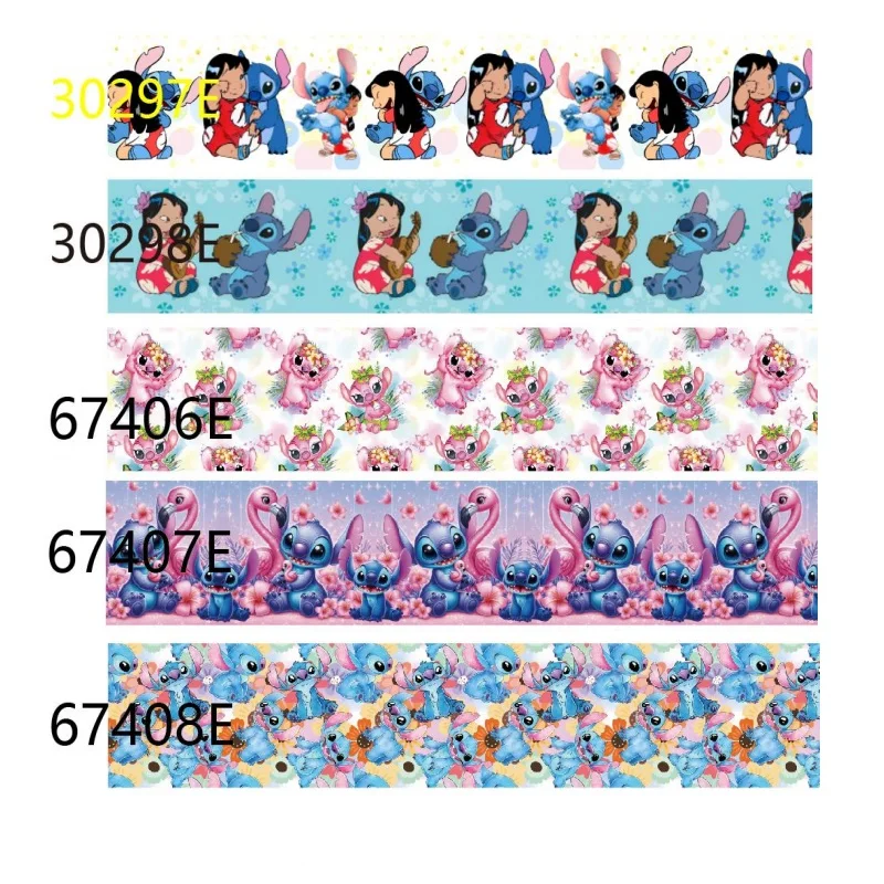 5Yards Lilo & Stitch Cartoon Disney Grosgrain Ribbon for gift wrapping, party decorations