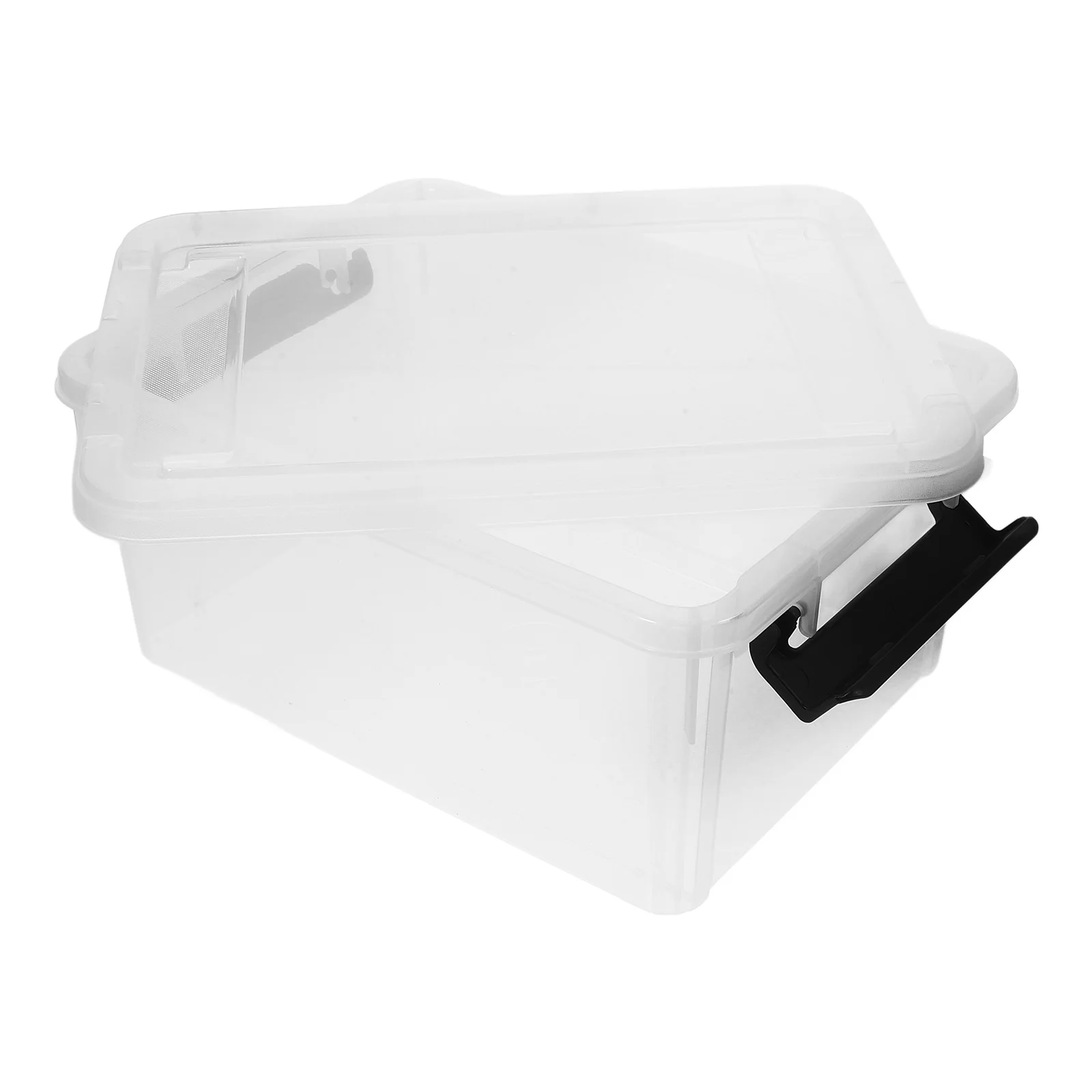 

File Organizer Storage Box Transparent Document Box Office Supplies Sealed Files Desk Organizer Plastic Container