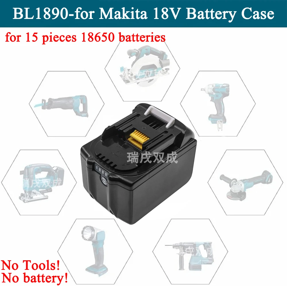 BL1890B Elektrowerkzeug Li-Ionen-Akku-Gehäuse Ladeschutz-Platine PCB Kunststoffgehäuse für Makita 18V Akku-Schalen