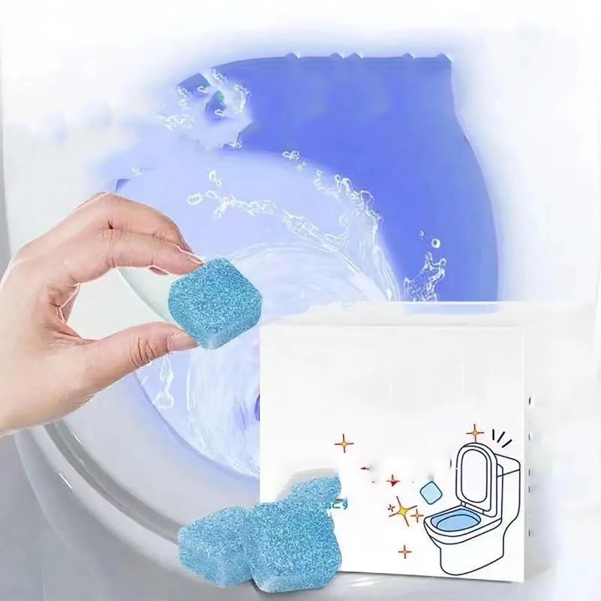 12Pcs Concentrated Toilet Cleaning Tablets Effervescent Cleaning Tablets For Washing Toilet Laundry Deep Cleaning Remove Odor