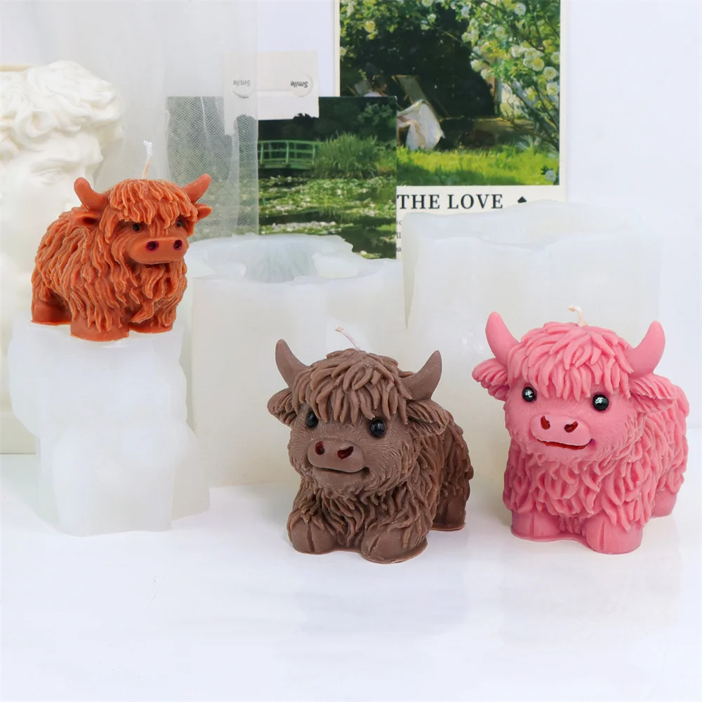 3D Highland Cow Sil…