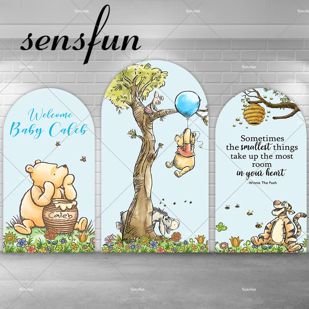 

Winnie The Pooh Party Arch Backdrop Kids Baby Shoower Newborn Boys Girls 1st Birthday Photozone Chiara Background Decor Supplier