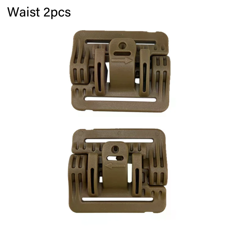 2pcs Tactical Vest Quick Release Buckle Slider MOLLE Strip Module Strip Buckle