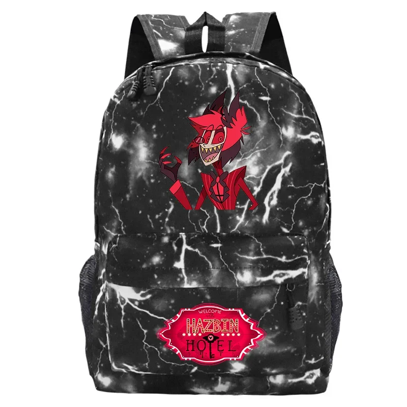 

Funny Cartoon Hazbin Backpack Student Bookbag Large Capacity Children School Bag Hotel Print Travel Bag Mochila Laptop Backpacks