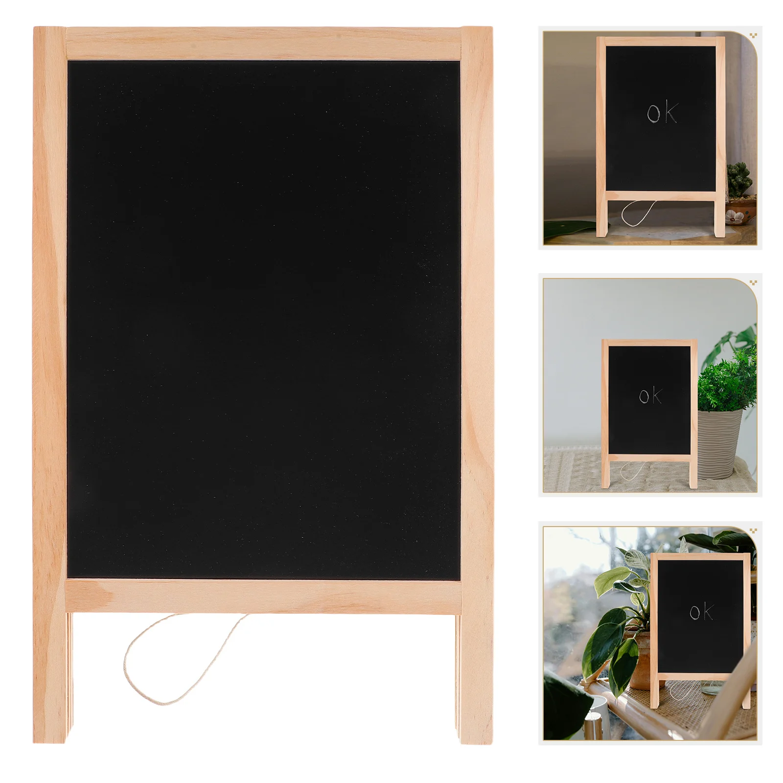 

Wooden Chalkboard Tags Double-Sided Mini Blackboard Signs For Wedding Table Numbers Kids Crafts Garden Plant Decor Memo