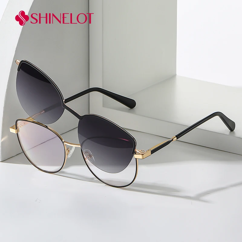 85020 Occhiali da sole con clip a doppio scopo per ragazze universitarie Occhiali da sole magnetici Polarizzazione Tonalità femminili Regalo di compleanno per occhiali
