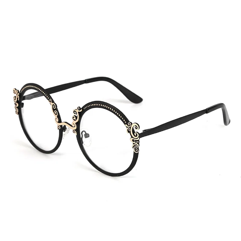 

Fashion Metal Round Eyeglasses Frame with Anti-fog Lens Suitable for Prescription Myopia and Hyperopia Glasses for Men and Women