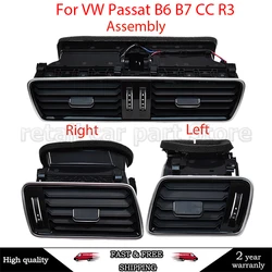 Car Front Dashboard Air Conditioner Outlet A/C Air Conditioning Vents LHD For VW Passat B6 B7 CC R36 Air Vent Assembly