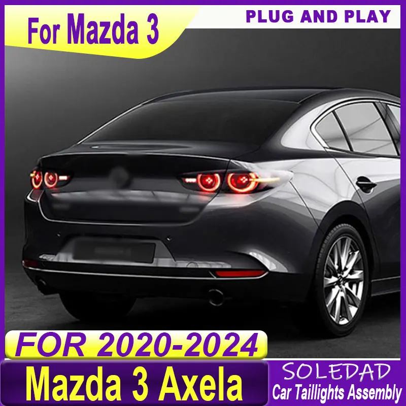 Car LED Taillight Tail Lights For Mazda 3 Axela 2020 2021 2022 2023 2024 Rear Fog Lamp Brake Reverse Dynamic Turn Signal