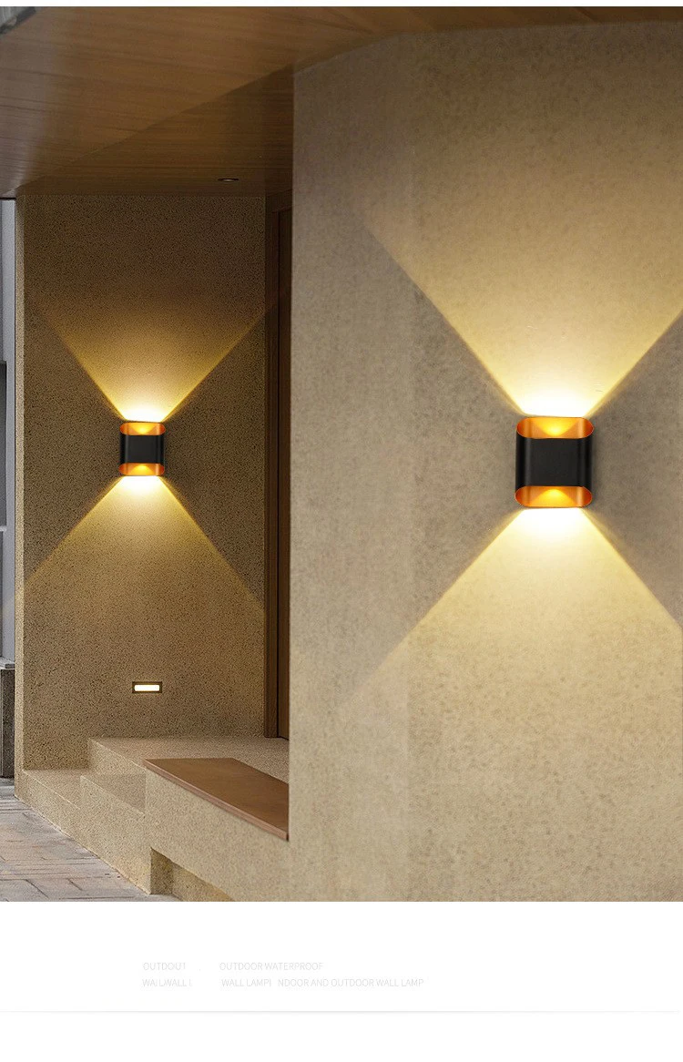 Waterproof IP65 Outdoor Wall Light Aluminium 10W LED Wall Lamp Sconce Balcony Garden Decoration Lighting Lamp AC110V 220V