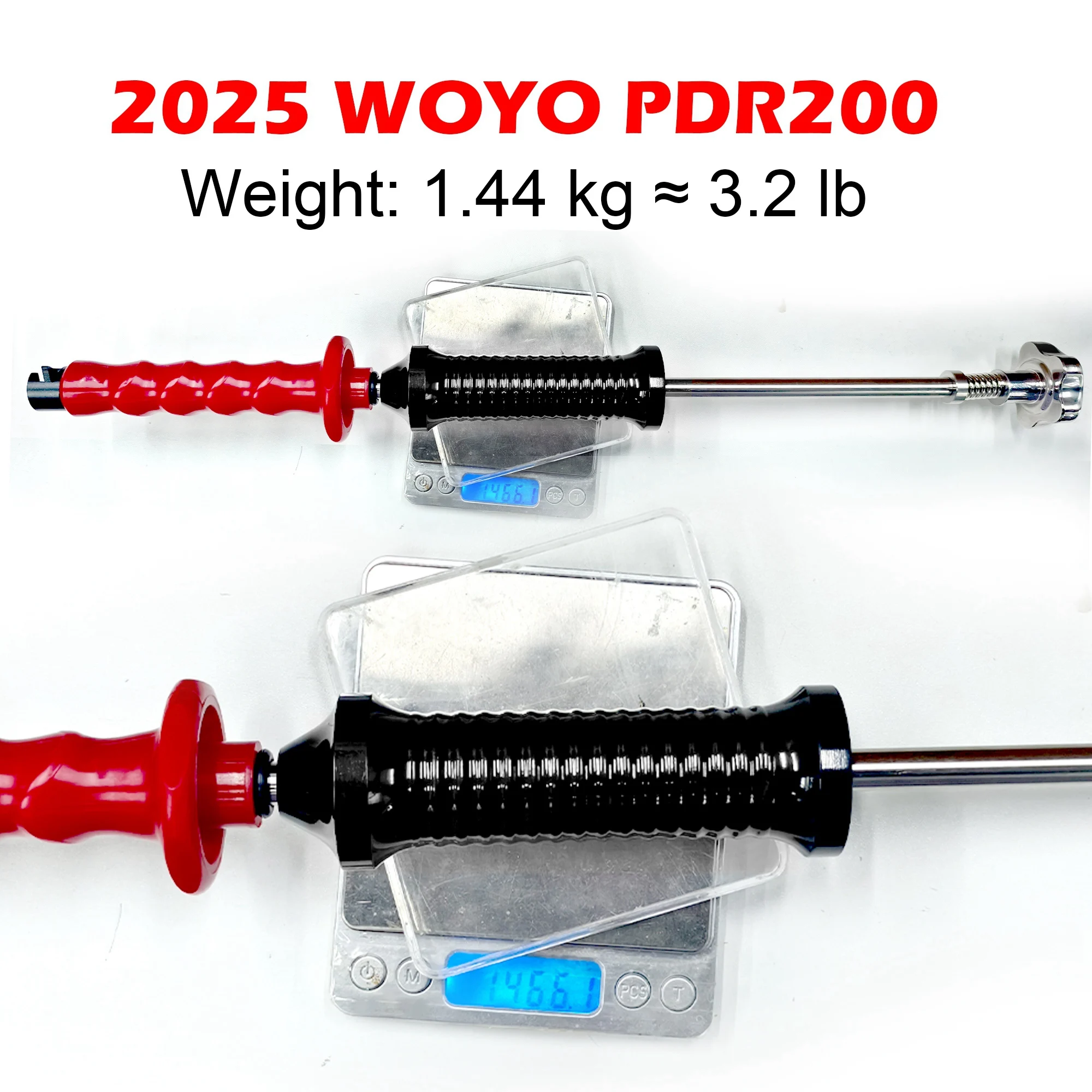 WOYO PDR200 Estrattore per ammaccature con martello scorrevole per tutte le auto Strumento per rimozione ammaccature 1,4 kg 3,1 libbre Kit PDR con peso martello per strumento di riparazione carrozzeria auto