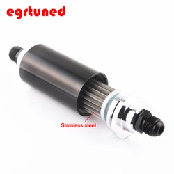 58MM fuel filter AN6 8 10 fitting adapter 100 micron stainless steel filter element