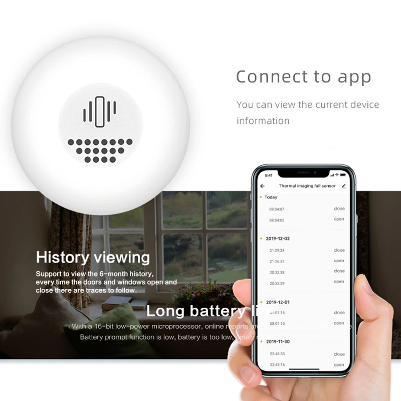 Zigbee Tuya Sensor getaran, sistem perlindungan keamanan Monitor Waktu Nyata pemberitahuan aplikasi kehidupan pintar