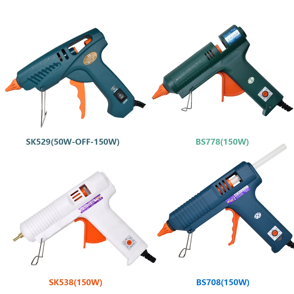 60W ~ 500W Professional Hot Melt Glue Gun ，Pure Copper nozzle， Adjustable temperature High Power Glue Gun use 11mm Glue Stick