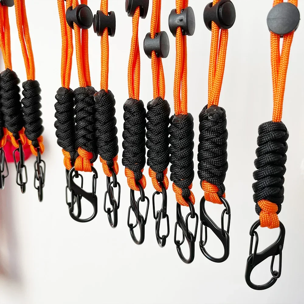 1pcs/2pcs/4pcs/6pcs Hand Woven Umbrella Rope Outdoor Keychain Wrist Rope Outdoor External Buckle Car Key Hanging Rope