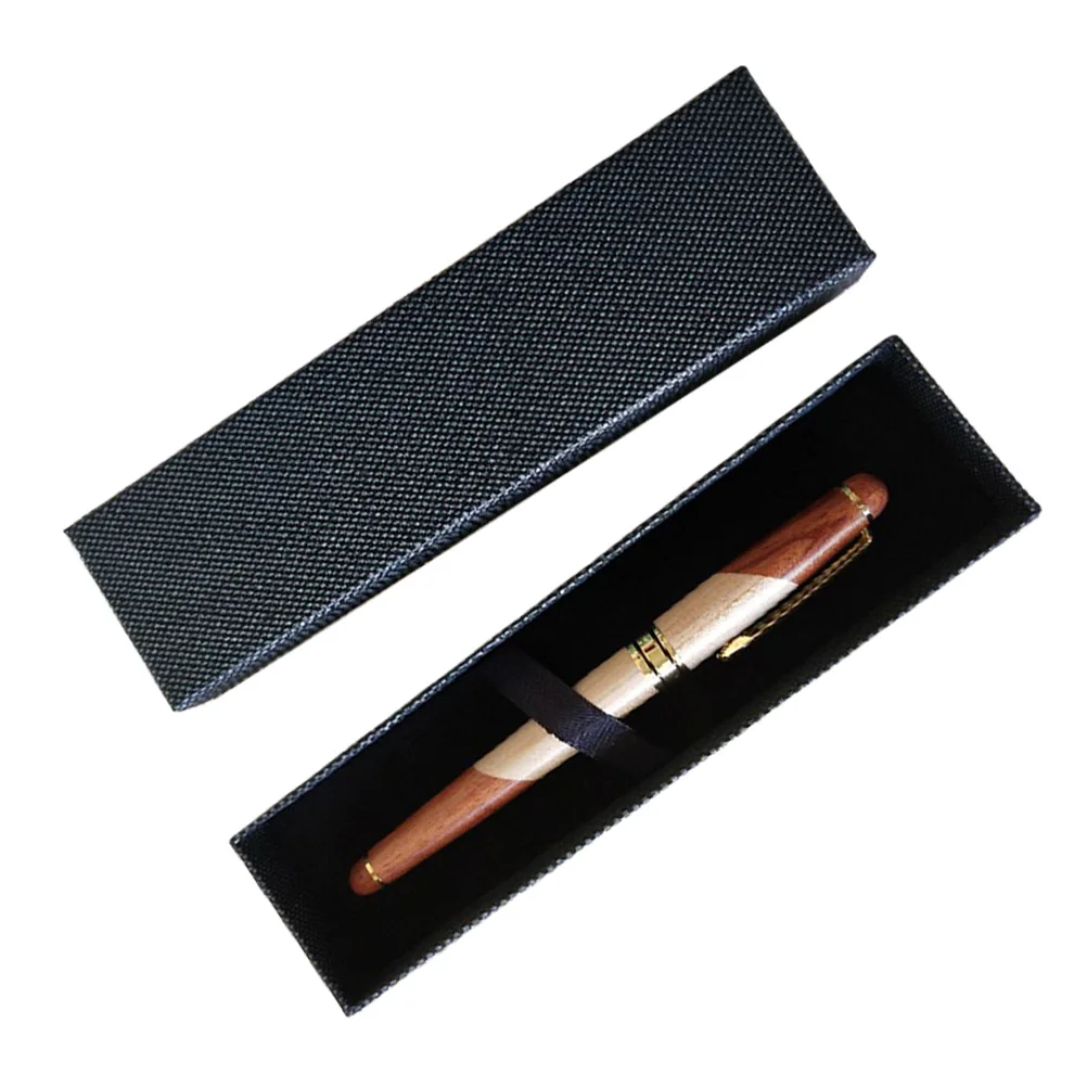 

Elegant Signing Pen Set Slim Lightweight Fountain Pens Nice Writing Business Pens with Wooden Box Gifts Anniversary Christmas
