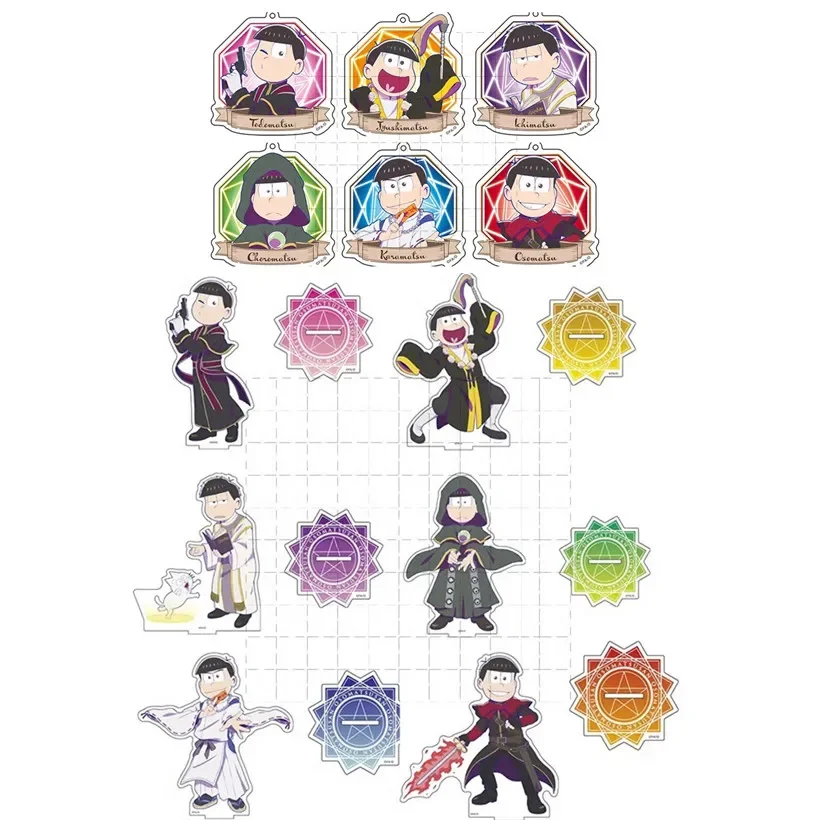 Game Karamatsu Choromatsu Ichimatsu Jyushimatsu Todomatsu Acrylic Stand Figure Doll Anime Keychain Toy Keyring for Gift