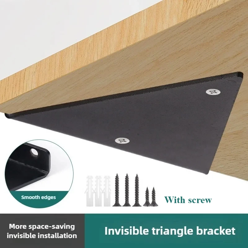 Triangle Shelf Brackets Heavy Duty Metal Wall Mount Shelf Support Floating Decorative Home Supplies Joint Hardware with Serew