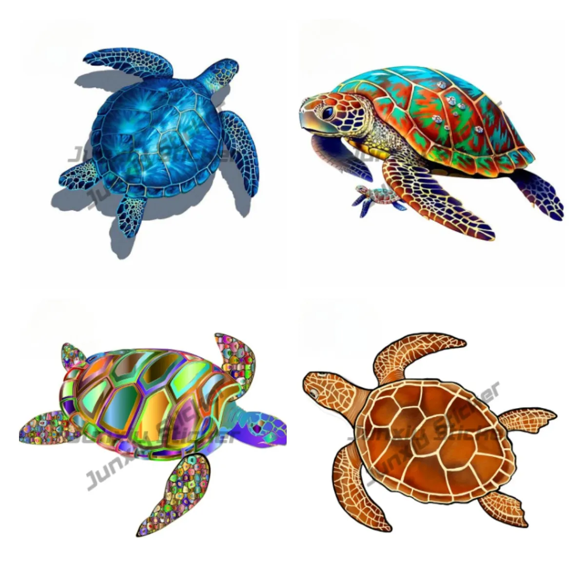 For Sea Turtle Anime Car Stickers Decal Vinyl Material Suitable for VAN RV Decoration