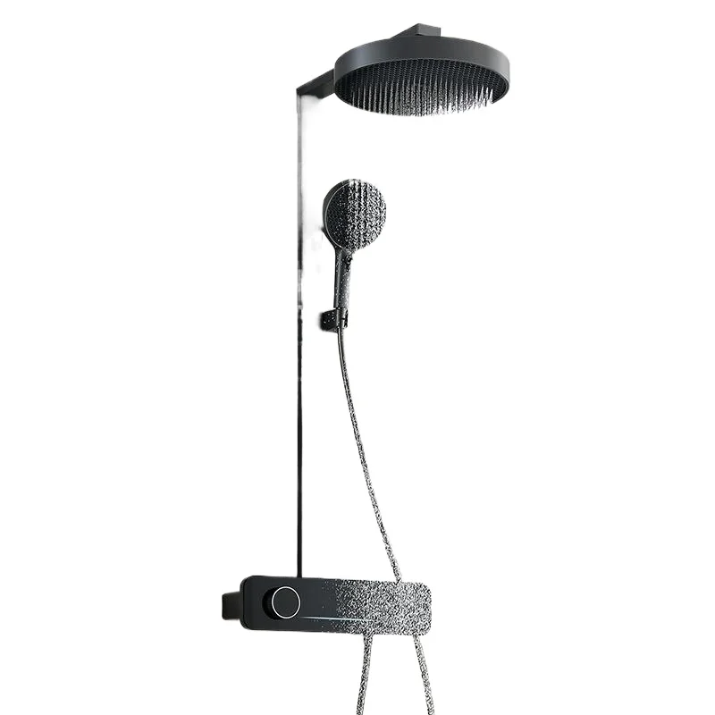 

Digital thermostatic household bath, shower faucet, shower set, pressurized ambient light storage