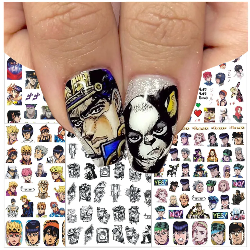 

TSC-195 JOJOhero 3d Nail Stickers Star Platinum スタープラチナDecal Slider Decor Stamp たまごっち シール tomagotchnail