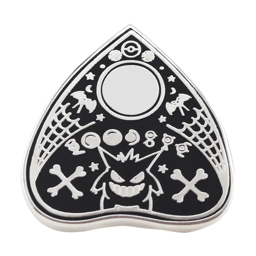Magisches Ouija-Brett Cartoon-Emaille-Brosche Geister Halloween-Geister-Pin Abzeichen für Spielfans Niedliche Horror-Accessoires – Detail 11