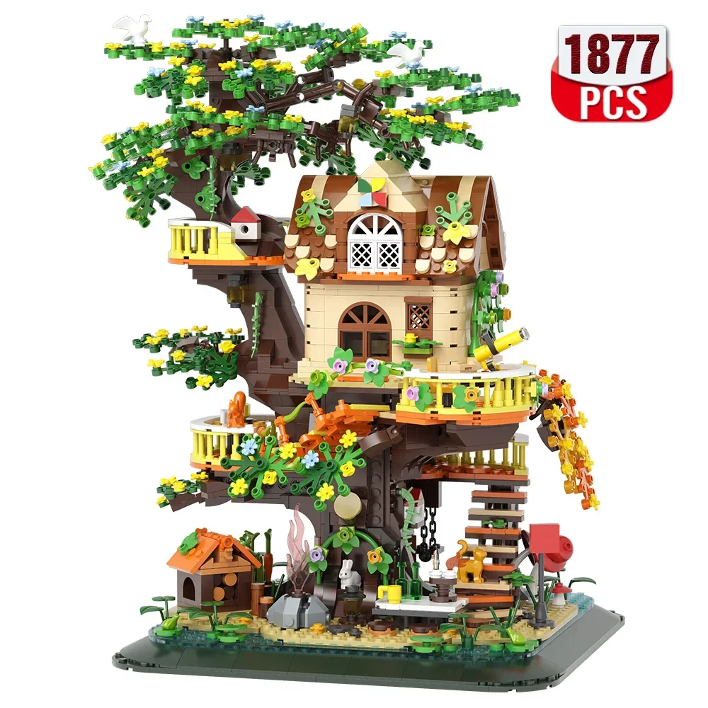 

Moc Tree House Модель Строительные Блоки Набор Лесной Дом Строительство Кирпич Street View Наборы Подарок для Детей Взрослых, 1877 ШТ.