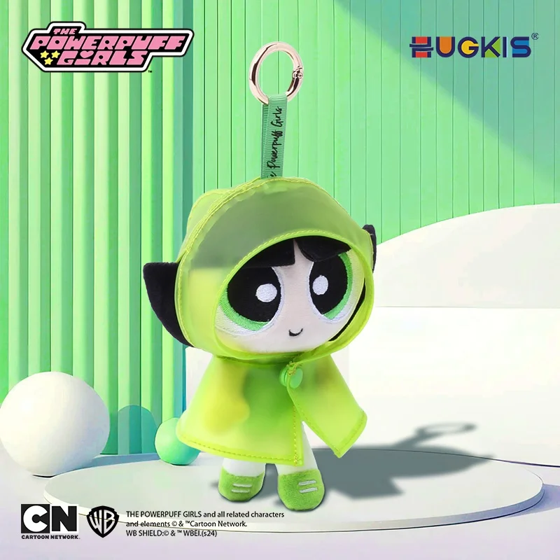 حقيقية Powerpuff الفتيات معطف واق من المطر قلادة سلسلة صندوق أعمى لطيف Kawaii دمى أشكال سر جمع هدية مزخرفة