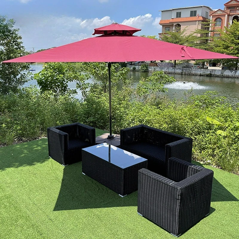 

Customizable Outdoor Rattan Sofa Furniture Tables and Chairs Coffee Milk Tea Shop Homestay Sofa