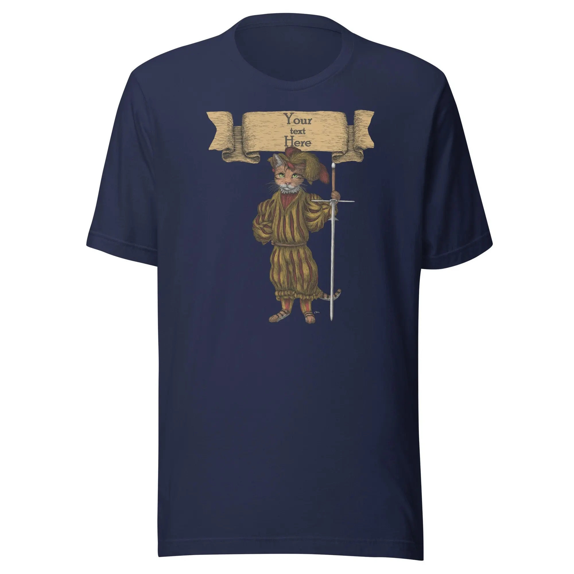 Personalized German Landsknecht Cat T Shirt Medieval Renaissance Hema