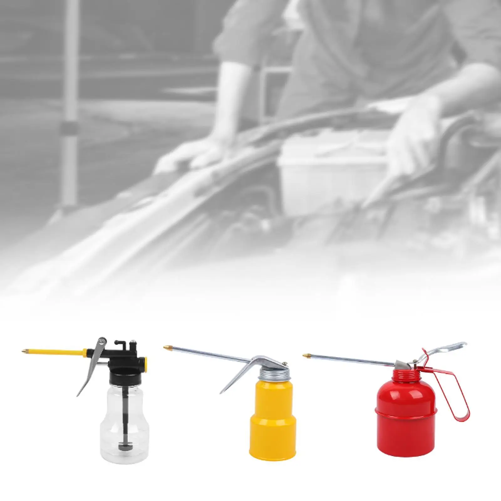 

Масленка с ручным насосом, распылитель масла с длинным носиком для обслуживания дома в автомобиле