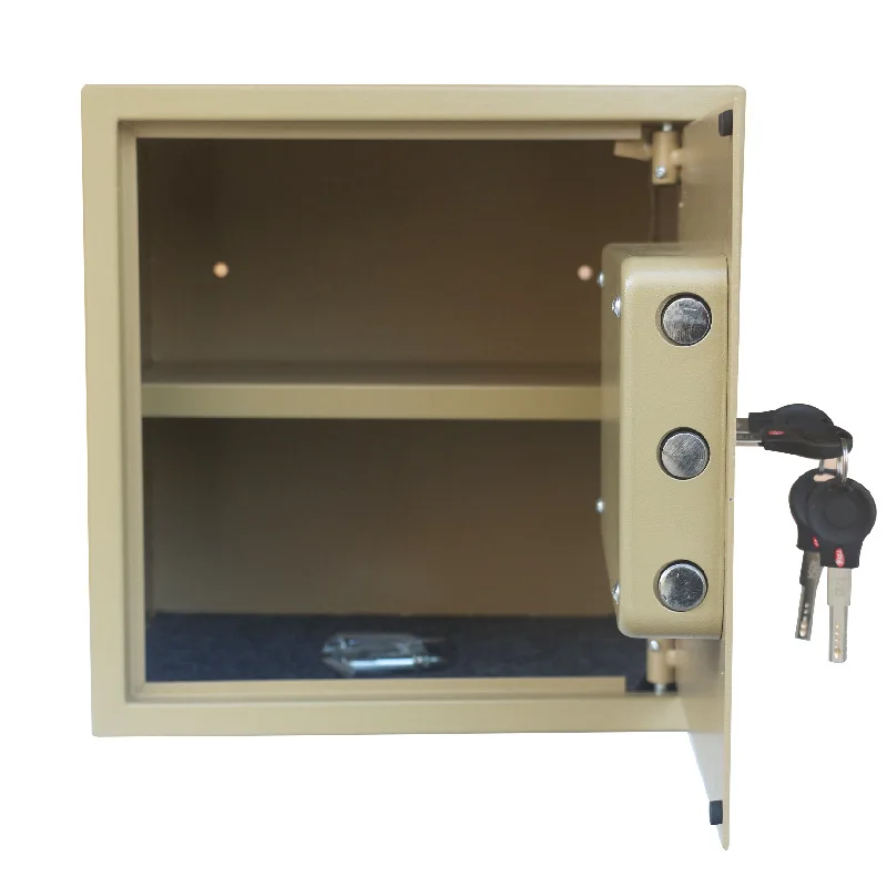 

Сейф с двойным замком, противоугонная невидимая стена, стальная пластина с двойным замком, цельнометаллический механический бытовой небольшой сейф