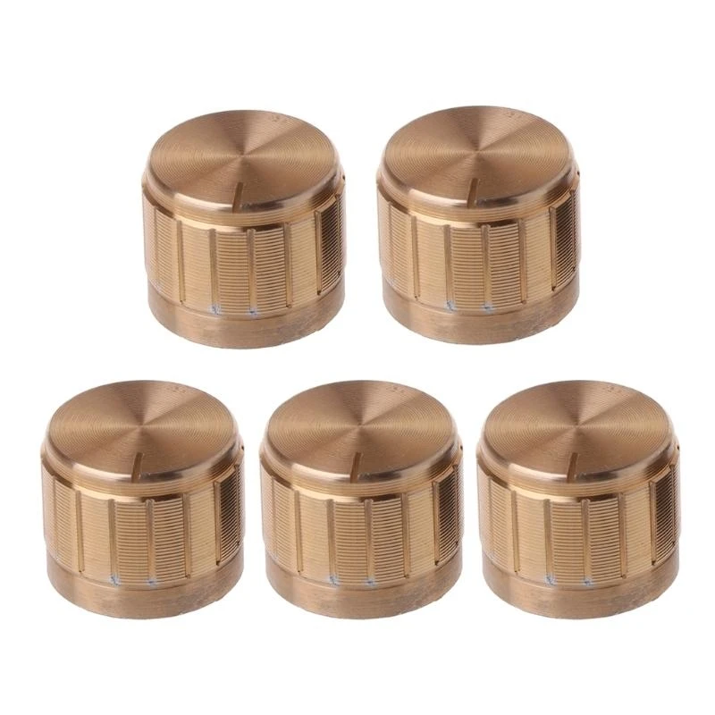 5 Pcs Aluminum Volume Control Rotary Knob Potentiometer Control Switch Adjustable Electronic Control Knob Easy to Use