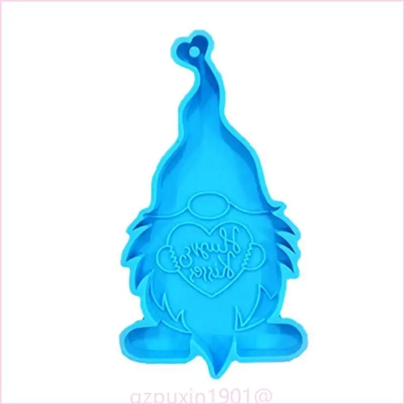 

57qa 1/6pieces Силиконовая плесень гнома для ключевого кольца подвесной плесени инструмент DIY