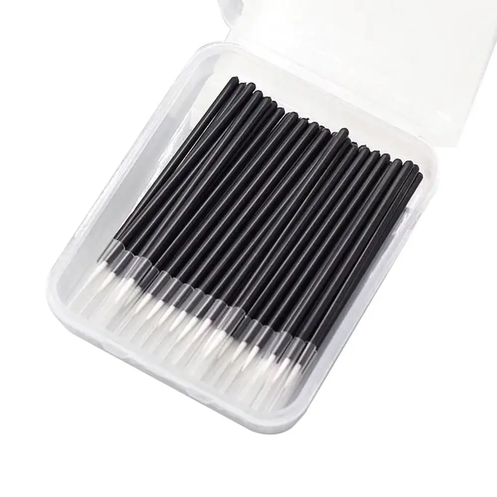 50/100 قطعة قضيب مايكرو المتاح كحل فرشاة سوبر غرامة الفردية الشفاه اينر كونتور فرشاة المهنية الدقة النساء