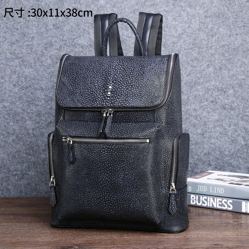 New Classic Leather Laptop Backpack Capacity Travel Outdoor Schoolbag Men's Bag Trendy School Bags For Teenagers Male Backpacks