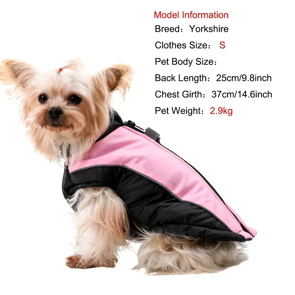 Warm Pet Dog Clothes Windproof Dog Jacket With Zipper For Small Medium Dogs Cats Reflective Puppy Clothing Cat Outfits Overalls