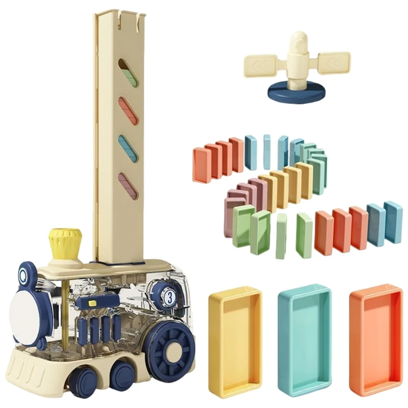 Conjunto blocos dominó, jogo infantil, conjunto brinquedos educativos, construção empilhamento brinquedos