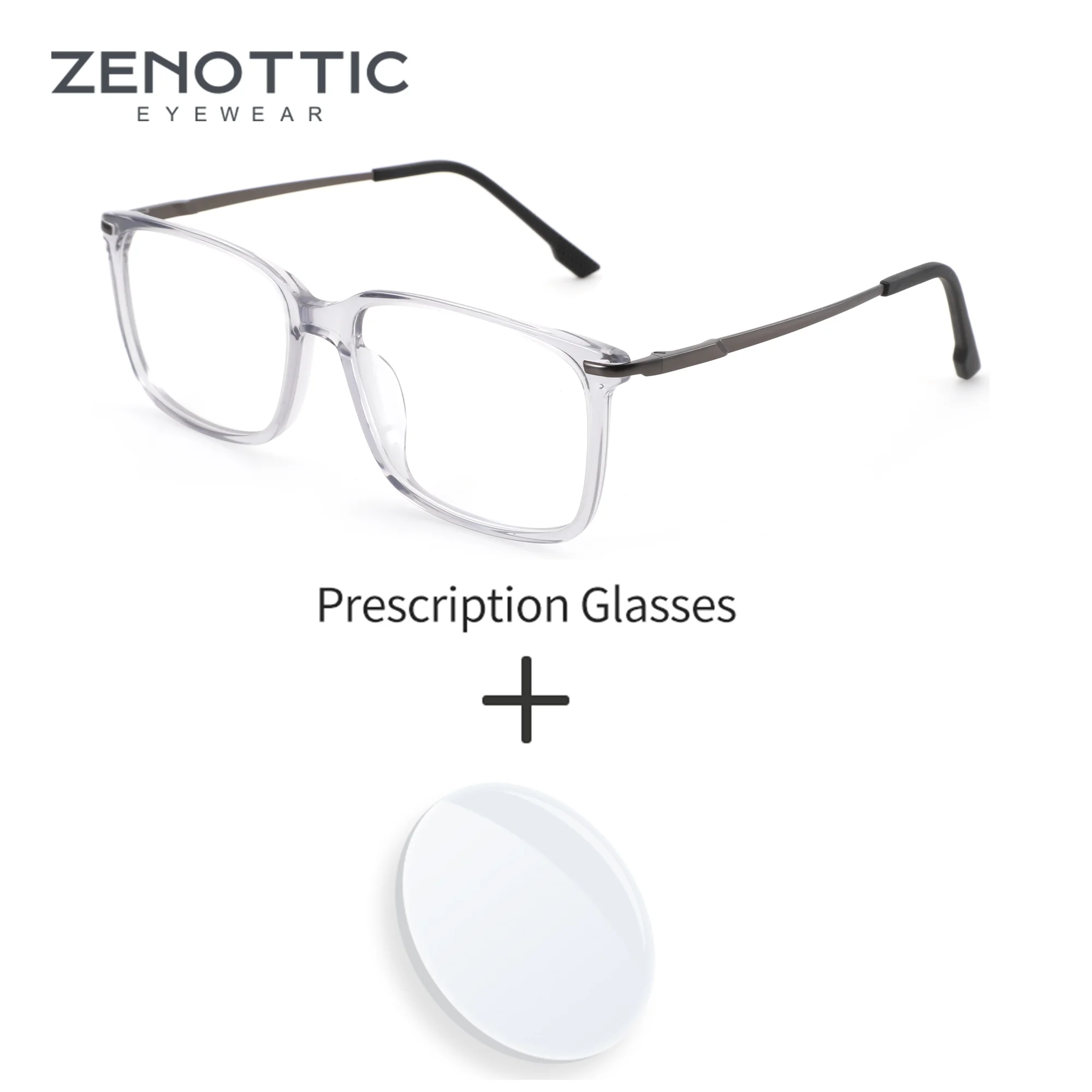 

ZENOTTIC (размер XL), новинка 2025 года, ручные ацетатные очки по рецепту, квадратные фотохромные оптические очки с защитой от синего света для мужчин
