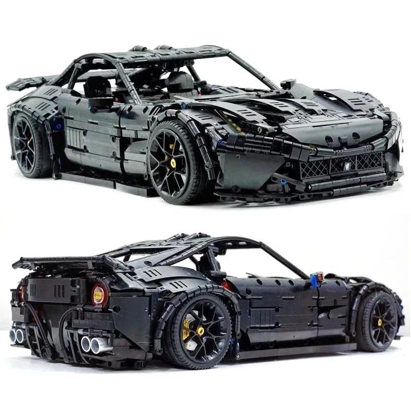 

91102 Technical Racing Model 3097pcs MOC F12 Supercar Black Racing Block Set Ornament Adult Boy Toy Gift